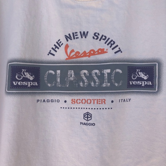 Vespa Tan Graphic Tee L